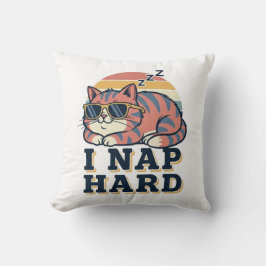 Funny Retro Cat Square Throw Pillow クッション