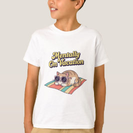 Funny Retro Cat Vacation Kids T-Shirt Tシャツ