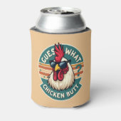 Funny Retro Chicken Butt Joke Design 缶クーラー (缶裏面)