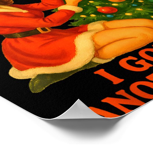 Funny Retro Christmas Oops I Got Another Tree  ポスター (角)