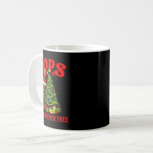Funny Retro Christmas Oops I Got Another Tree Prem コーヒーマグカップ (正面左)