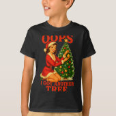Funny Retro Christmas Oops I Got Another Tree  Tシャツ (正面)