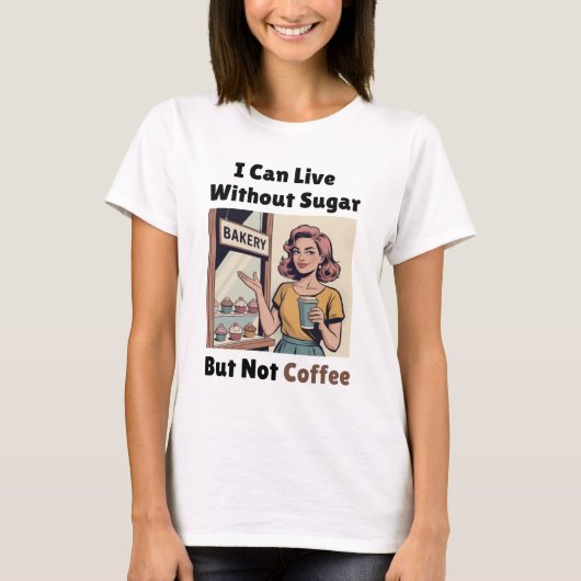 Funny Retro Coffee Lover Low Carb Keto Diet Tシャツ (正面)
