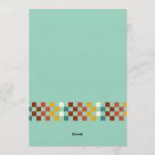 Funny Retro Colors 50th Birthday Party 招待状 (裏面)