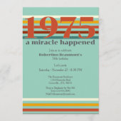 Funny Retro Colors 50th Birthday Party 招待状 (正面)