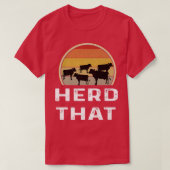 Funny Retro Cow Farmer Dairy Farming Herd That Cat Tシャツ (デザイン正面)