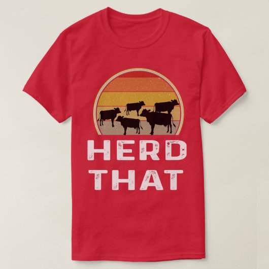 Funny Retro Cow Farmer Dairy Farming Herd That Cat Tシャツ (デザイン正面)