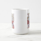 Funny retro Dad bod word art  コーヒーマグカップ (中央)