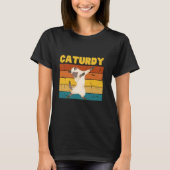Funny Retro Dancing Cat on Saturday aka Caturday Tシャツ (正面)
