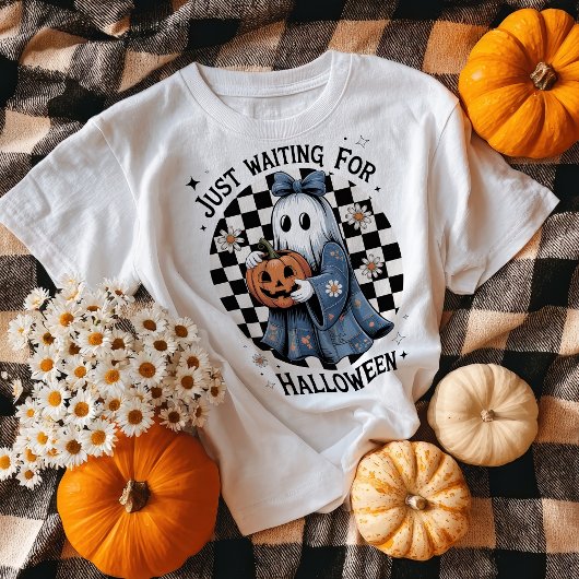 Funny Retro Denim Coquette Halloween Ghost Tシャツ