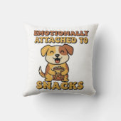 Funny Retro Dog Snack Mood Square Pillow クッション (裏面)