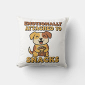 Funny Retro Dog Snack Mood Square Pillow クッション (正面)