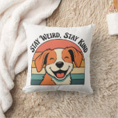 Funny Retro Dog Square Throw Pillow クッション (ブランケット)