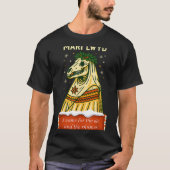 Funny Retro Folklore Skeleton Horse Mari Lwyd Yule Tシャツ (正面)