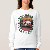 Funny Retro French Bulldog Owner スウェットシャツ (正面)