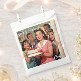 Funny Retro Friends Personalized  Birthday フェイバーバッグ