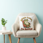 Funny Retro Frog Square Throw Pillow クッション (椅子)