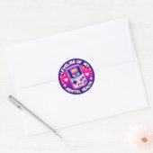 Funny Retro Gamer Sticker - Leveling Up My Mental  ラウンドシール (封筒)