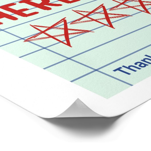 Funny Retro Guest Check Chef Was Cute Poster  ポスター (角)