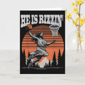 Funny Retro He Is Rizzin Christian Easter Playing カード (黄色い花)