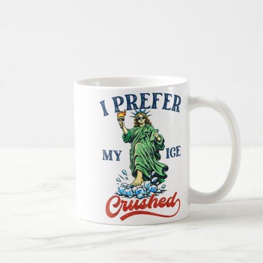 Funny Retro I Like My Ice Crushed Resist Ice Ching コーヒーマグカップ (右)