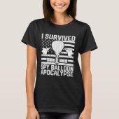 Funny Retro I Survived Chinese Spy Balloon Apocaly Tシャツ (正面)