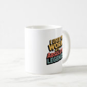 Funny Retro I Used To Work With Legend コーヒーマグカップ (正面右)
