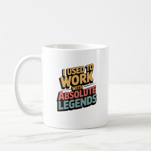 Funny Retro I Used To Work With Legend コーヒーマグカップ (左)