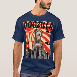 Funny Retro Japanese Dogzilla Irish Wolfhound Tシャツ