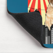 Funny Retro Japanese Dogzilla Soft Coated Wheaten  マウスパッド (コーナー)