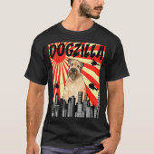 Funny Retro Japanese Dogzilla Soft Coated Wheaten  Tシャツ (正面)