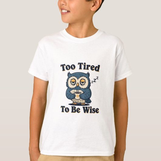 Funny Retro Owl Kids Graphic T-Shirt Tシャツ (正面)