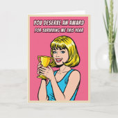 Funny Retro Pop Art Teacher Appreciation Card カード (正面)