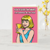 Funny Retro Pop Art Teacher Appreciation Card カード (黄色い花)