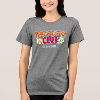 Funny Retro Procrastination Club  Rainbow トライブレンドＴシャツ