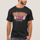 Funny Retro Procrastination Club Rainbow  Tシャツ (正面)