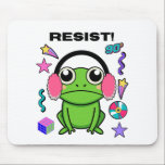 Funny Retro Resist Frog – Vintage 90s Rebellion Fr マウスパッド<br><div class="desc">Bring some rebellious humor and retro vibes with this funny Resist Frog design. Inspired by vintage 90s cartoon style and bold retro graphics, this playful frog delivers a lighthearted message of standing your ground with personality and attitude. The bright nostalgic aesthetic and classic throwback feel make it perfect for fans...</div>