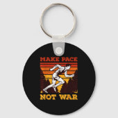 Funny Retro Runner Running Quote Gift - Make Pace  キーホルダー (正面)