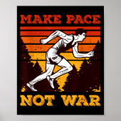 Funny Retro Runner Running Quote Gift - Make Pace  ポスター (正面)