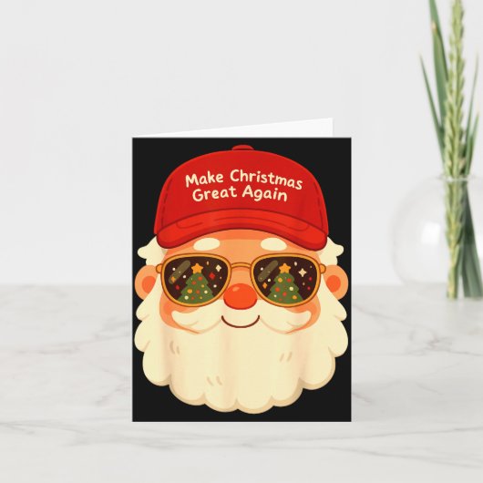 Funny Retro Santa Christmas Trump Xmas Men Women  カード (正面)
