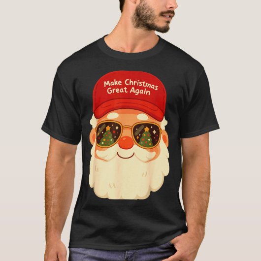 Funny Retro Santa Christmas Trump Xmas Men Women  Tシャツ (正面)