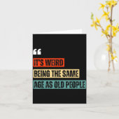 Funny Retro Sarcastic Quotes Design Over 40's Humo カード (黄色い花)