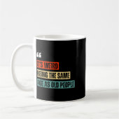 Funny Retro Sarcastic Quotes Design Over 40's Humo コーヒーマグカップ (左)