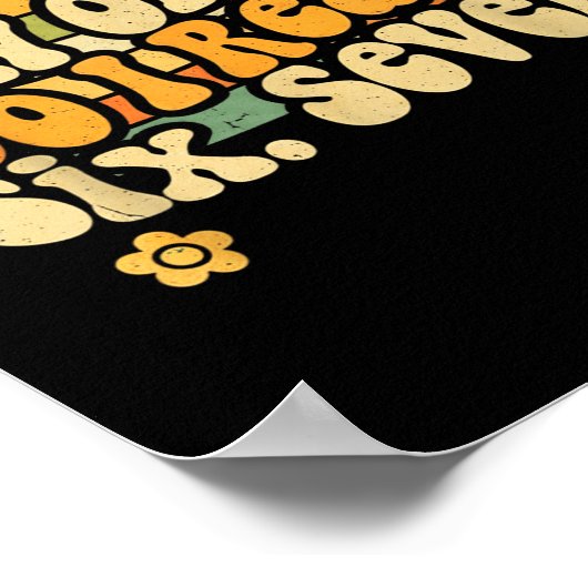 Funny Retro Six Seven 6 7 Meme Teacher Studnet Rea ポスター (角)