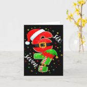 Funny Retro Six Seven Christmas 67 Xmas  カード (黄色い花)