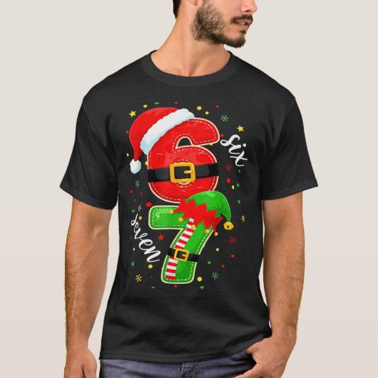 Funny Retro Six Seven Christmas 67 Xmas  Tシャツ (正面)