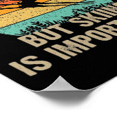 Funny Retro Skiing Is Importanter Snow Downhill Sk ポスター (角)