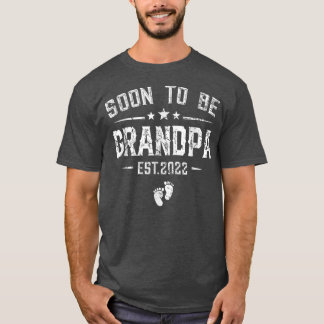 Funny Retro Soon To Be Grandpa Est 2022 New Grandp Tシャツ