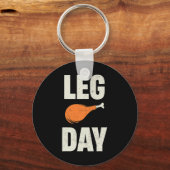 Funny Retro Thanksgiving Day Turkey Day Turkey Leg キーホルダー (正面)