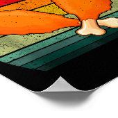 Funny Retro Turkey Day Leg It's Leg Day Thanksgivi ポスター (角)